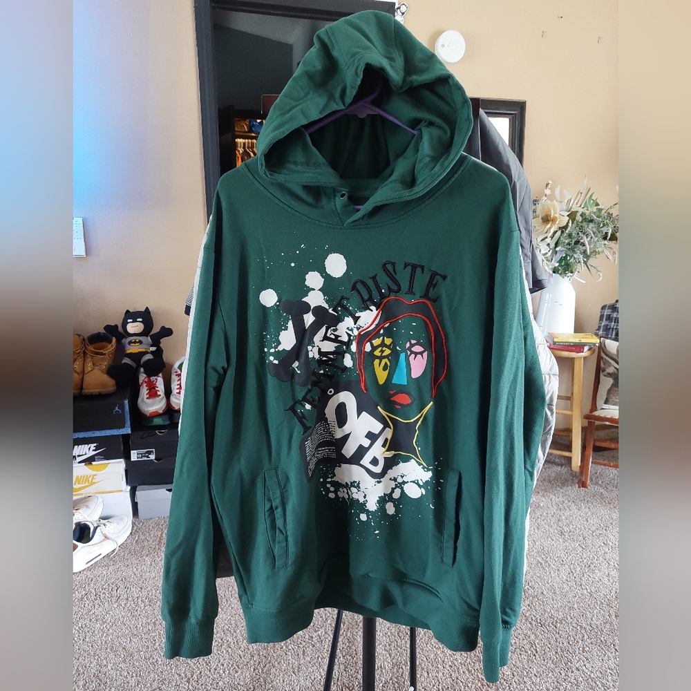 Green Graphic Hoodie